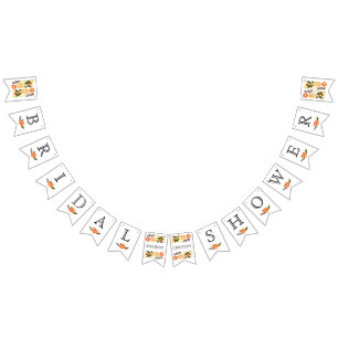 Brautparty-Orangengelb niedliche Blumenhochzeit Wimpelkette