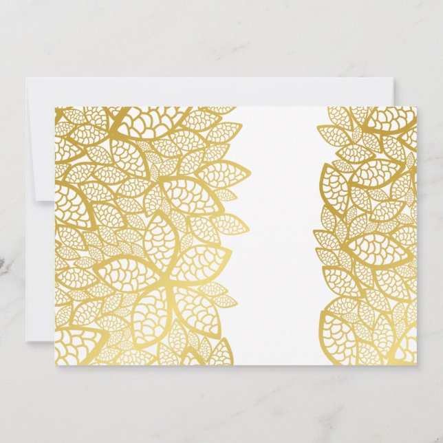 Brautparty Over oder Under Game Gold Einladung (Rückseite)