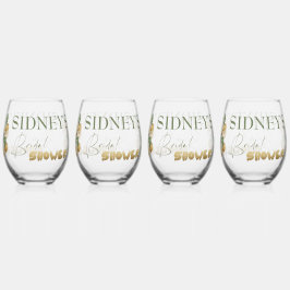 Brautparty. Pajama Party Weinglas Ohne Stiel