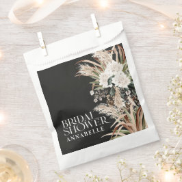 Brautparty Pampas Gras Moderne schwarze Gefallen Geschenktütchen