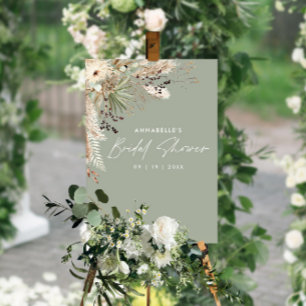 Brautparty Pampas modern und elegant Poster