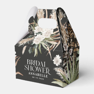 Brautparty Pampas Schwarz Modernes boho Gastgesche Geschenkschachtel