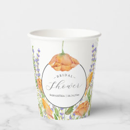 Brautparty Paper Cups Farbige Blume Pappbecher