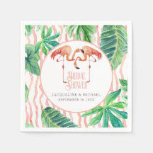 Brautparty Party Aquarell Rosa Flamingo Leaf