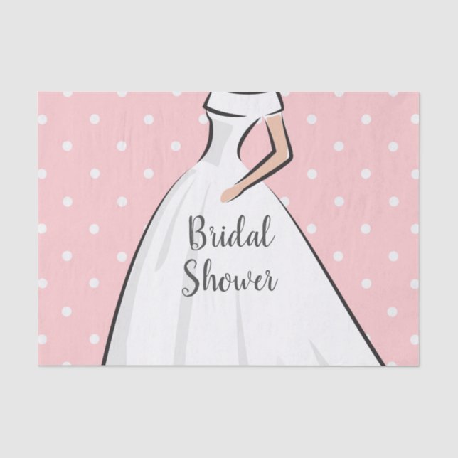 Brautparty Party Elegantes Hochzeitskleid Clipart Seidenpapier (Vorderseite)