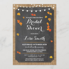 Brautparty Party Fall Rustikale Lichter Einladung