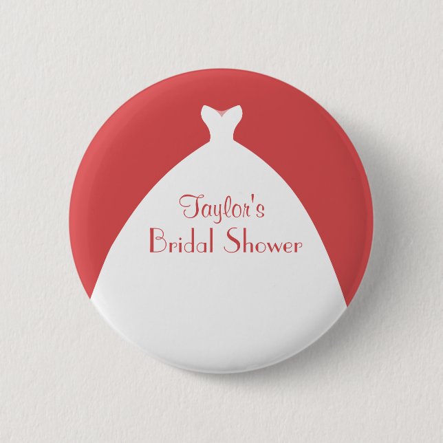 Brautparty-Party-Hochzeits-Kleid Button (Vorderseite)