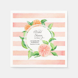 Brautparty Party Rosa Grapefruits Orangen Zitrusfr Serviette