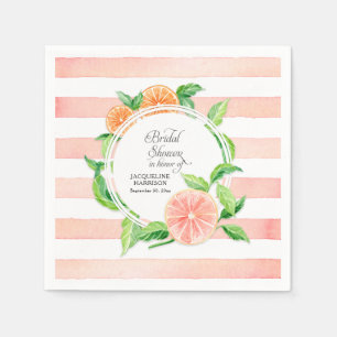 Brautparty Party Rosa Grapefruits Orangen Zitrusfr Serviette