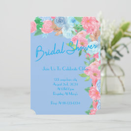BRAUTPARTY PASTEL FLORAL INVITATION SAVE THE DATE