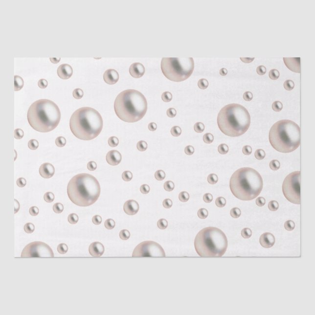Brautparty Pearlsa und Prosecco Seidenpapier (Vorderseite)