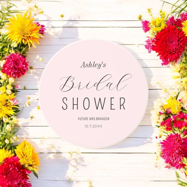 Brautparty Pink Black Chic Getränkeuntersetzer (Von Creator hochgeladen)