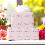 Brautparty Pink Black Script Chic Geschenkpapier<br><div class="desc">Blush Pink und Black Brautparty Wrapping Paper mit elegantem schwarzen Typografie-Skript. Mehr Produkte mit diesem Design sind in der folgenden Kollektion zu finden.</div>