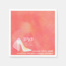 Brautparty Pink Bridge zu Papier Napkin