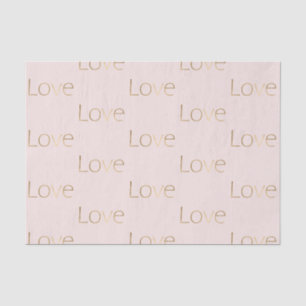 Brautparty Pink Gold Love Seidenpapier