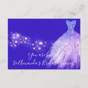 Brautparty Pink Lila Glitzer Royal Blue Cobal Einladung