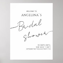 Brautparty Poster in modernem Design.