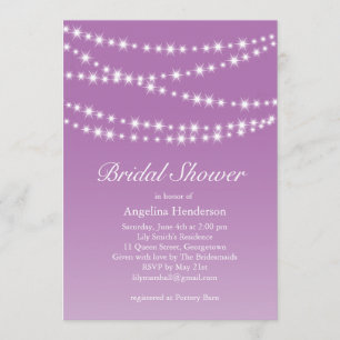 Brautparty "Radical Orchid Twinkle Lights" Einladung