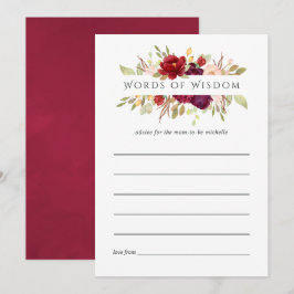 Brautparty-Ratschläge für Marsala und Blush Einladung