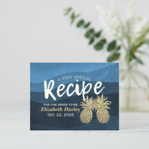Brautparty Rezept Blaue Ananas Einladungspostkarte