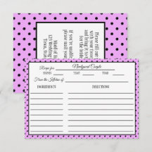 Brautparty Rezept Card Polka Dot Lavendel