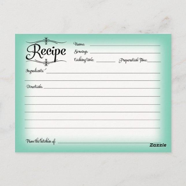 Brautparty Rezept Karte Desserts Scrolls Retro (Rückseite)