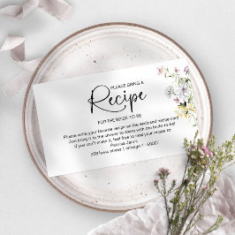 Brautparty-Rezept-Karte Einlegen Begleitkarte