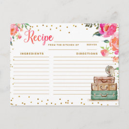 Brautparty-Rezept-Karte Postkarte