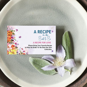 Brautparty Rezeptwunsch Frühling Pastell Blumenstr Begleitkarte