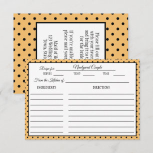 Brautparty Rezpe Card Polka Dot Buff Beige RSVP Karte