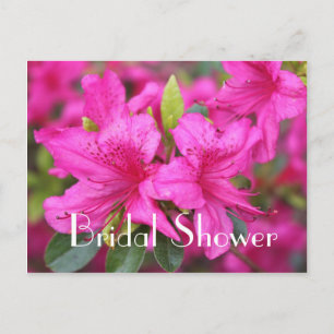 Brautparty, rosa Azalea Blume Einladungspostkarte