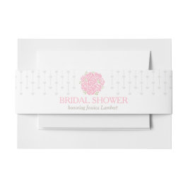Brautparty Rosa Blume Graues Herzbauchband Einladungsbanderole