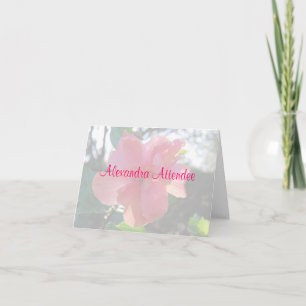 Brautparty Rosa Blume Platzierung Namensmarken Einladung