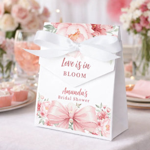 Brautparty rosa Blumen Schleifenliebe Geschenkschachtel