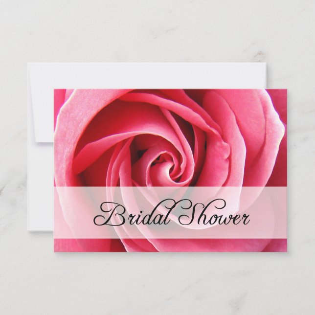 Brautparty: Rosa Rosa Einladung (Vorderseite)