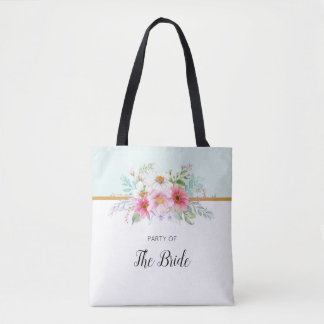 Brautparty Rosa und türkisfarbene Frühlingsblüte Tasche