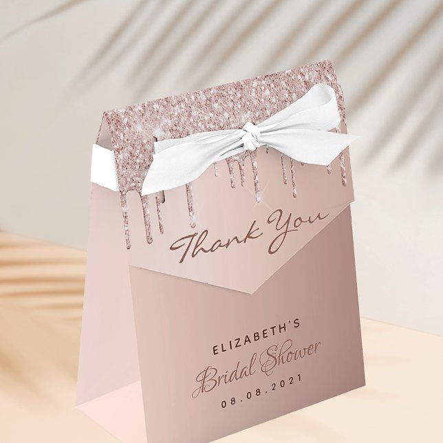 Brautparty Rose Gold Tropfen vielen Dank Geschenkschachtel (Von Creator hochgeladen)