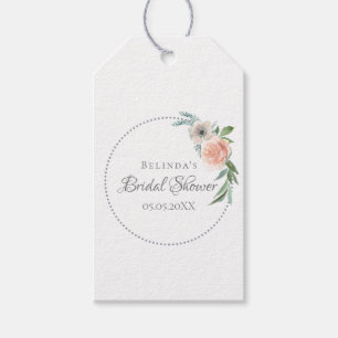 Brautparty rot Rosa Flora vielen Dank Geschenkanhänger