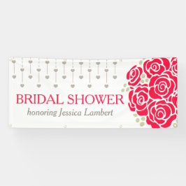 Brautparty rote Rosen personalisiert Banner