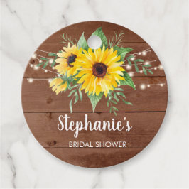 Brautparty Rustic Sonnenblumen Holz Danke Favo Geschenkanhänger