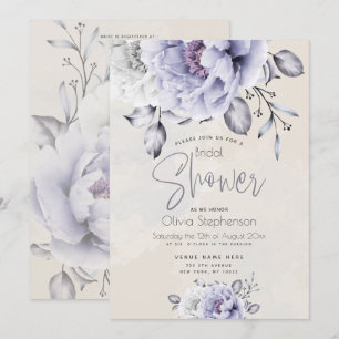Brautparty   Rustikale Lilac - und Alabaster - Peo Einladung