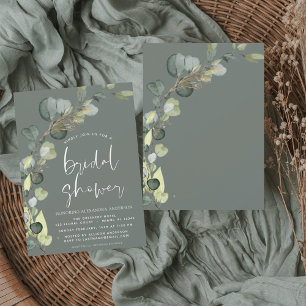 Brautparty Sage Green Greenery Eukalyptus Einladung