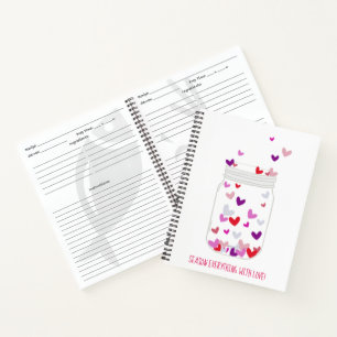 Brautparty-Saison mit Liebe Rezept Notizbuch