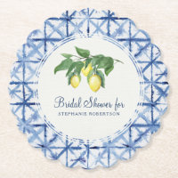 Brautparty Shibori Indigo Muster w Lemon Leaf