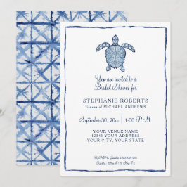 Brautparty Shibori Sea Turtle Ocean Beach Shore Einladung