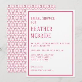 Brautparty Simple Modern Hexagon Geometric Einladung