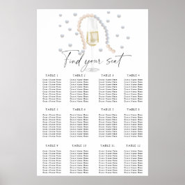 Brautparty-Sitzplan Poster