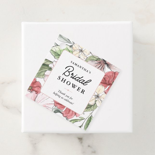 Brautparty Sommer oder Herbst Blume Geschenkanhänger (Beispiel)