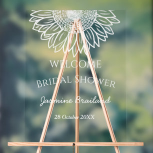 Brautparty Sonnenblumen - Willkommen Acrylschild