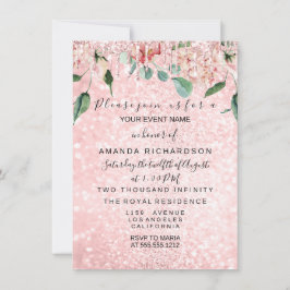 Brautparty Spark Rose Rosa Rose Kleidung Glitzer Einladung